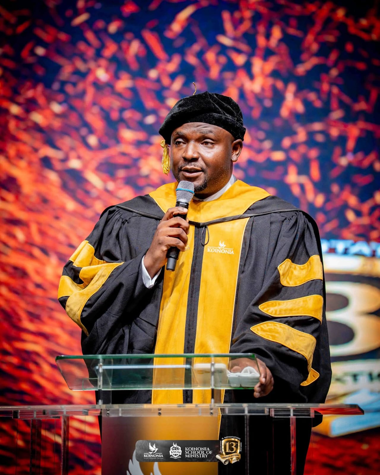 Minister Isaac gives his address