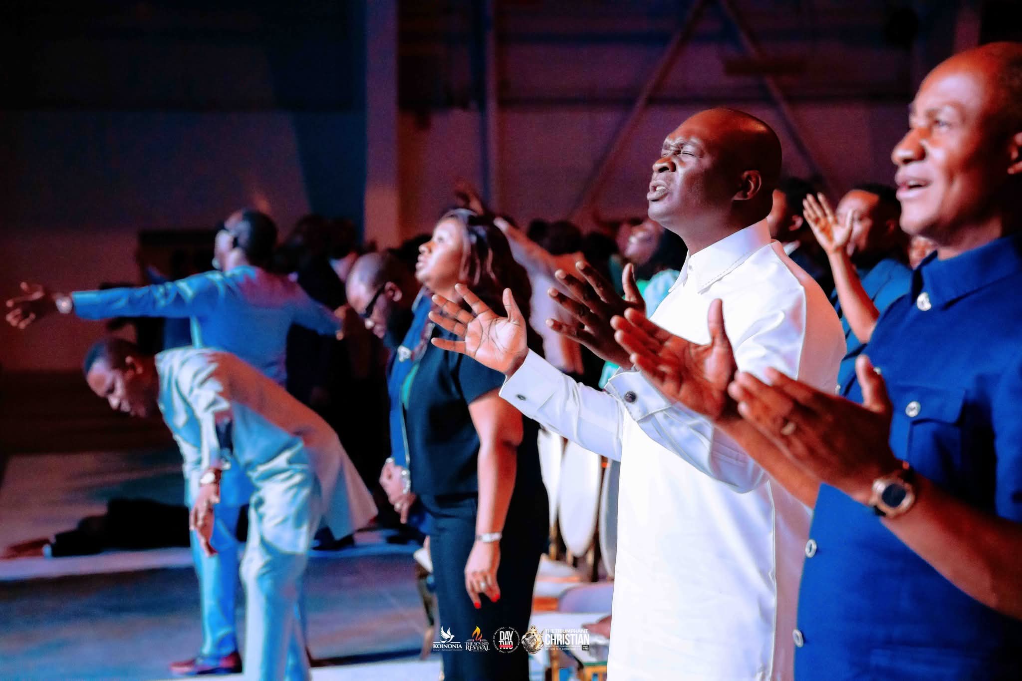 Ministery Leaders stood in worship