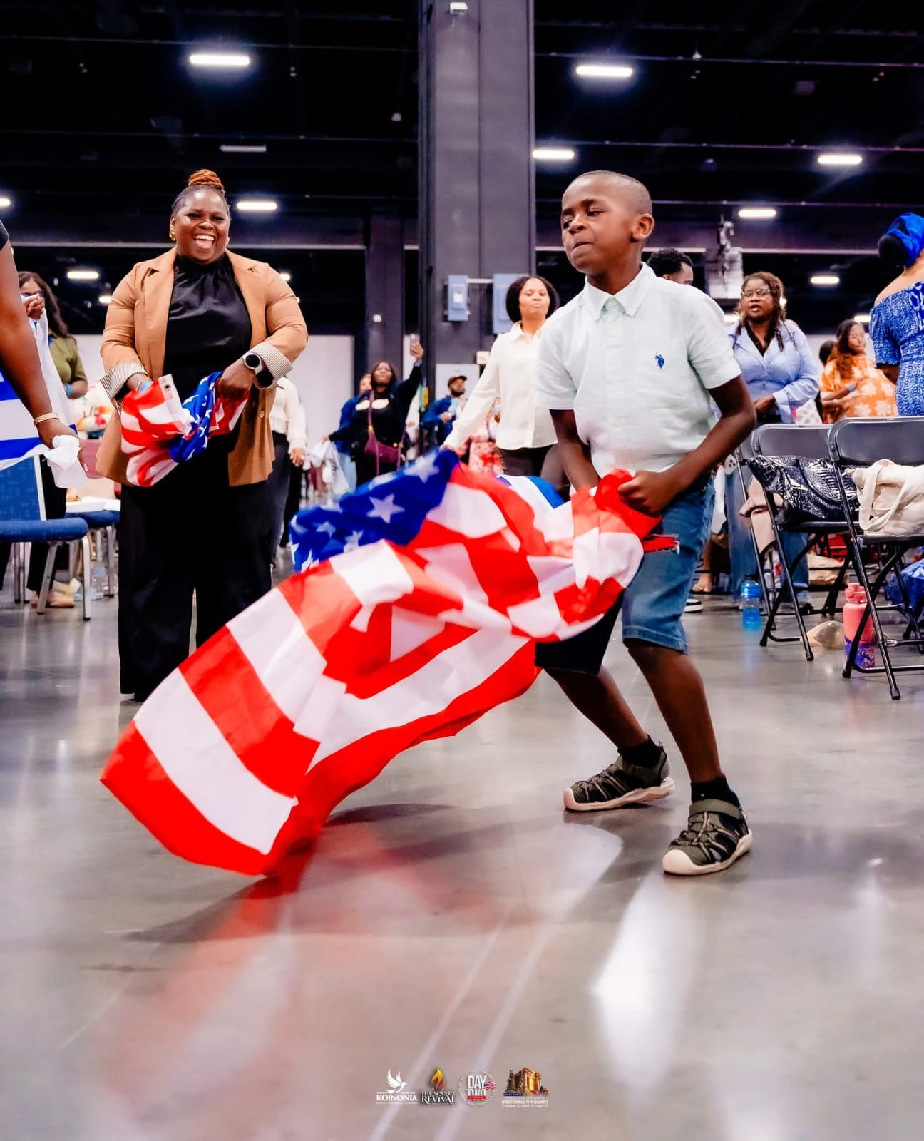 A young lad celebrating the Lord Jesus
