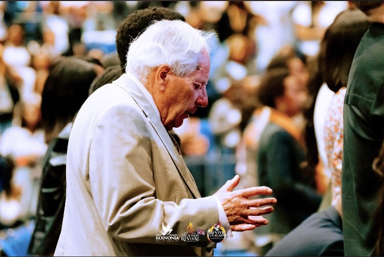 elderly man worshipping