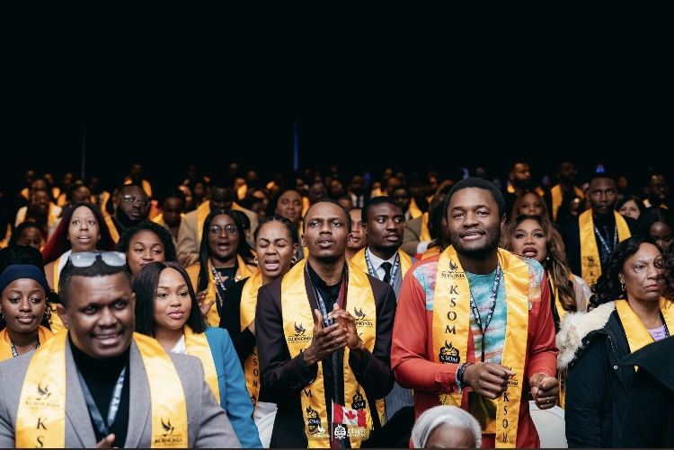 Students standing